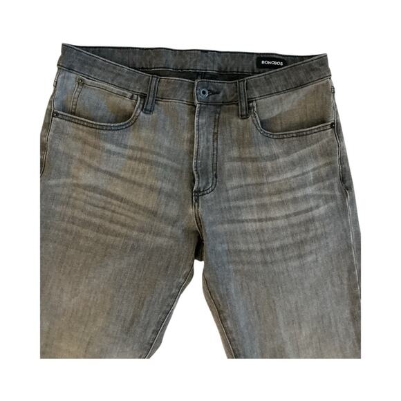 Bonobos Stretch Jeans Men’s 33x34 Gray Straight Fit Everyday Modern Denim - Picture 3 of 9
